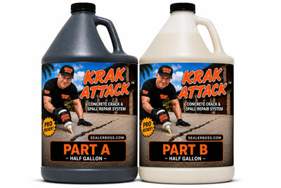 Concrete Crack & Spall Repair System Sealer Boss Krak Attack Half Gallon