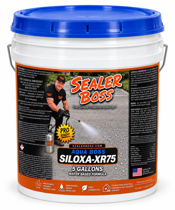 Sealer Boss Aqua Boss SILOXA-XR75 water-based penetrating sealer in a 5-gallon pail