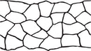 Bushrock stencil pattern with irregular rock shapes of varying sizes separated by joint lines