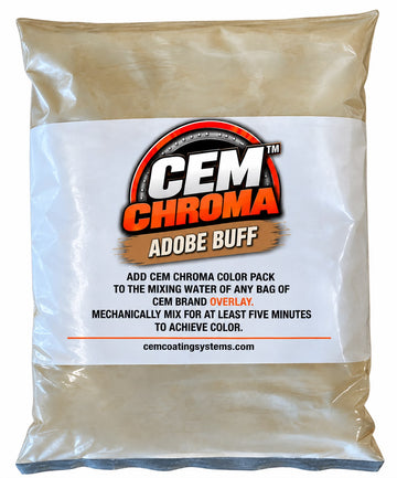 CEM Chroma Adobe Buff pigment color pack for CEM concrete overlays
