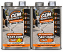 CEM Polyure containers labeled FC-45 crack filler, Part A and Part B, each marked one US fluid gallon
