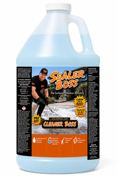 Cleaner Boss concrete cleaner and surface prep in a 1-gallon container