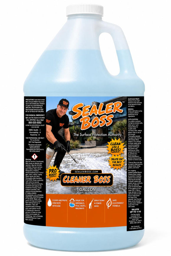 Cleaner Boss concrete cleaner and surface prep in a 1-gallon container