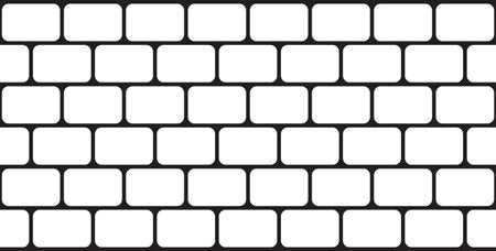 Cobble Stone Stencil Pattern with rounded rectangular stone shapes arranged in staggered rows