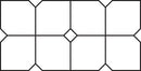 Diamond Tile stencil pattern with large square tile shapes and small diamond accents at the corners