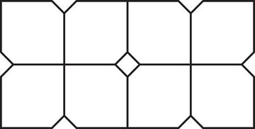 Diamond Tile stencil pattern with large square tile shapes and small diamond accents at the corners