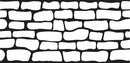English Cobble stencil pattern with irregular elongated stones arranged in staggered rows