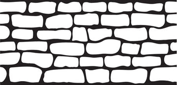English Cobble stencil pattern with irregular elongated stones arranged in staggered rows