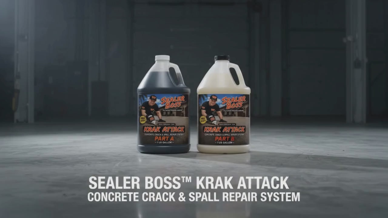 Sealer Boss Krak Attack concrete crack and spall repair system product overview video