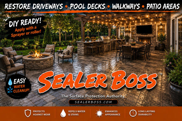 Sealer Boss Ultra Seal WBFZ-32 being applied to concrete