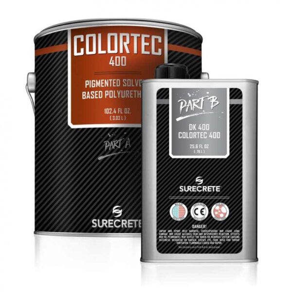 High Gloss Colored Floor Polyurethane Kits Solvent Based Colortec 400™ By Surecrete