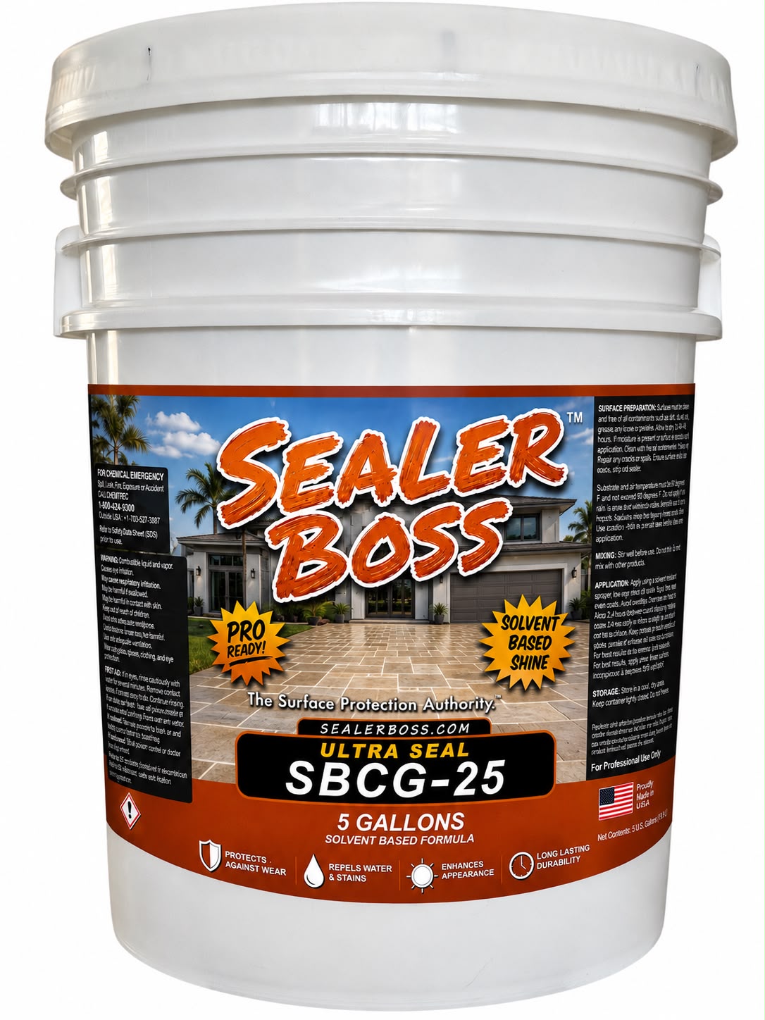 Solvent-Based Concrete Sealer – Original Ultra Seal Boss SBCG 25 (5 gallon)