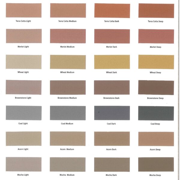Cem Color Pigment Chart