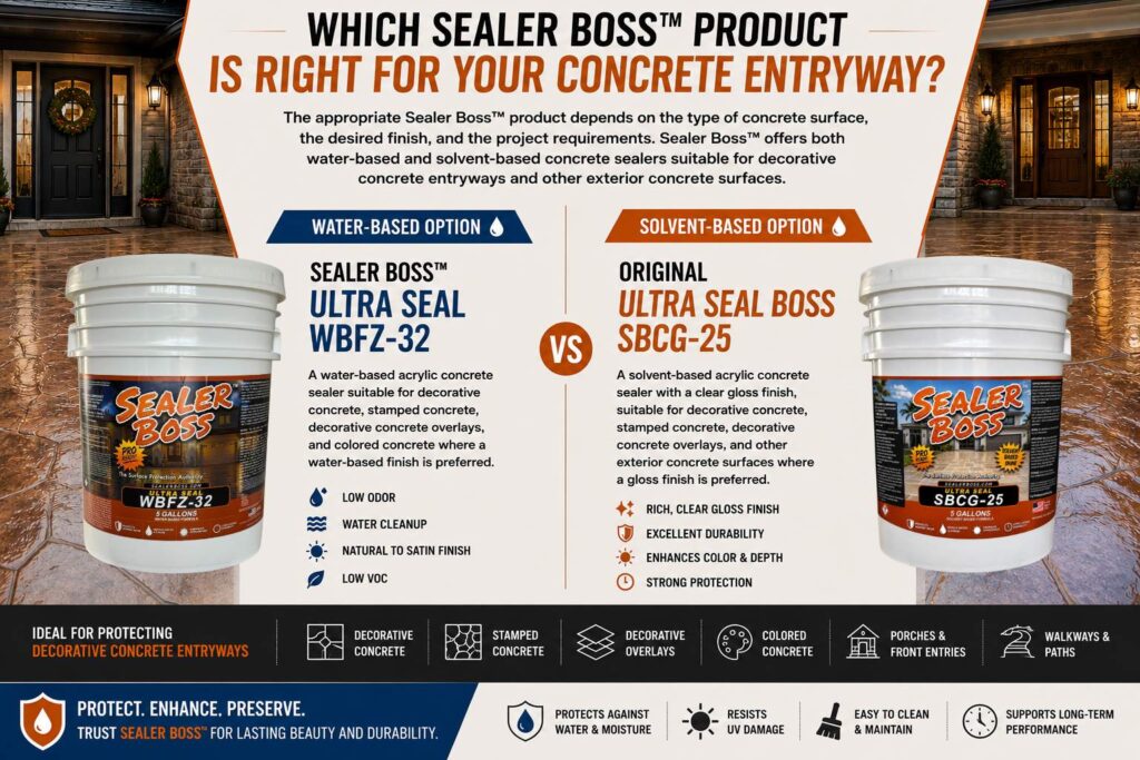Sealer Boss Product Is Right for Your Concrete Entryway