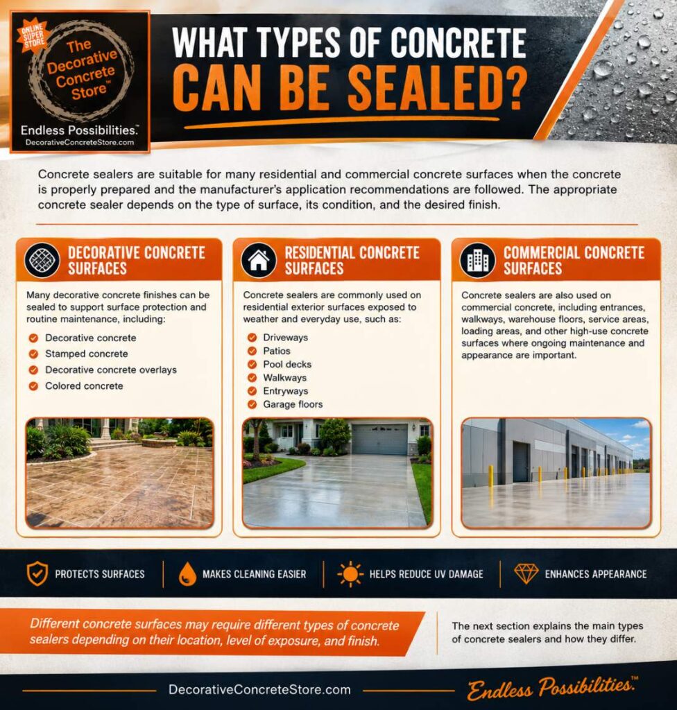 Types of Concrete Can Be Sealed
