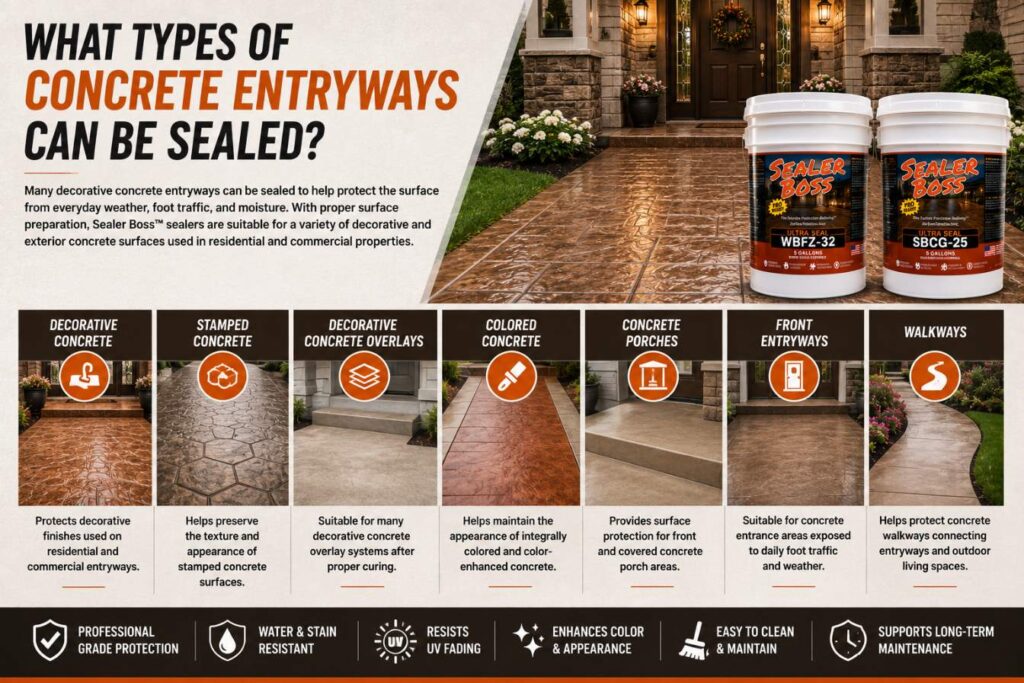 Types of Concrete Entryways Can Be Sealed