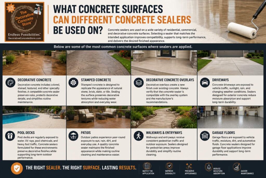 Concrete Surfaces Can Different Concrete Sealers Be Used On