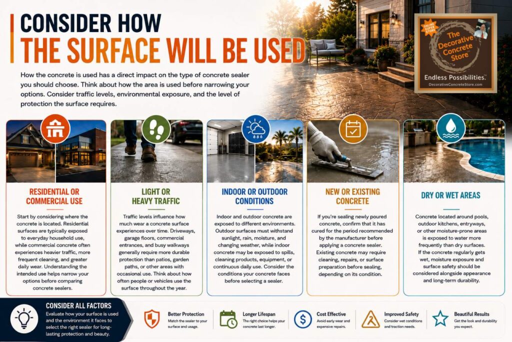 Consider How the Surface Will Be Used