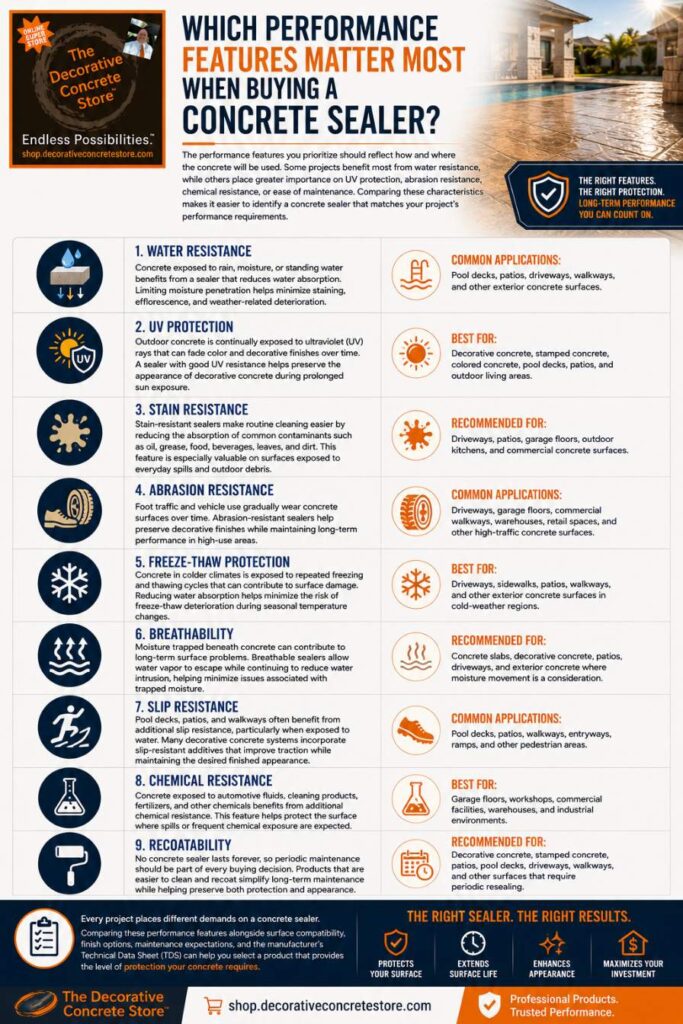 Performance Features When Buying a Concrete Sealer